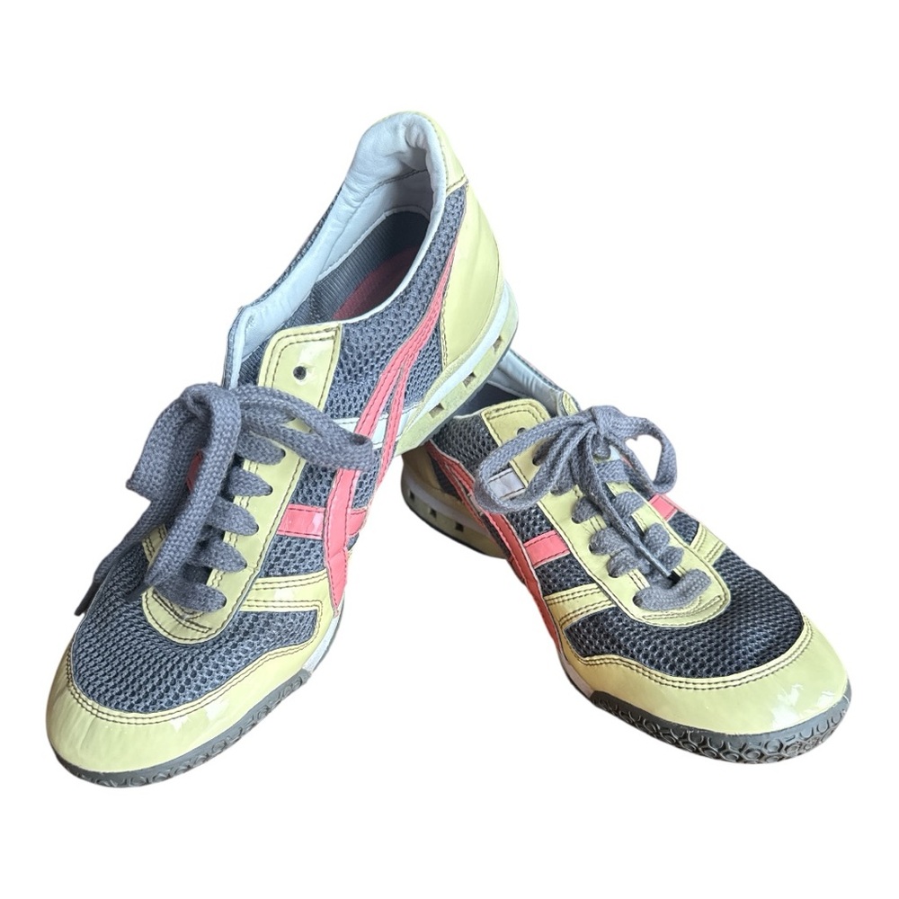 Asics Onitsuka Tiger Ultimate 81 Low Top Sneakers Yellow Pink Retro Y2K 6.5 - Picture 3 of 9